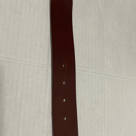 Tommy Hilfiger new denton 3.5cm leather belt in dark tan - Picture 3 of 7